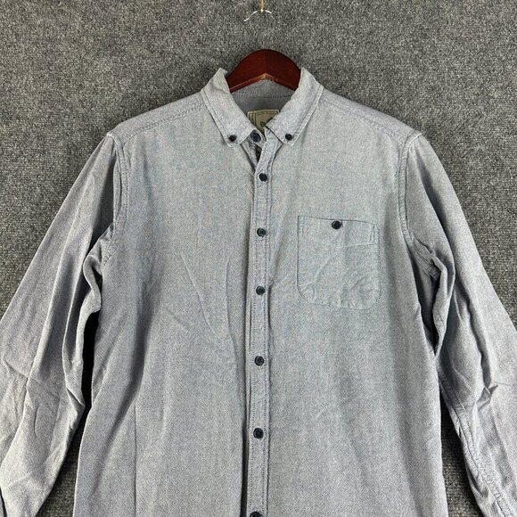 Colours Shirt Mens Medium Blue Chambray Organic Cotton Button Down Pocket - Picture 3 of 8